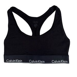 Calvin Klein Black Bralette Size Medium Unlined Comfortable Fit NWT